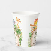 Kute Oerwoud Animals Greenery Baby shower Birthday Papieren Bekers (Rechts)
