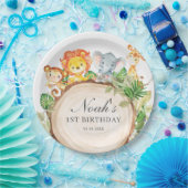 Kute Oerwoud Animals Greenery Baby shower Birthday Papieren Bordje (Feest)