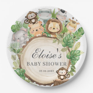 Kute Oerwoud Animals Greenery Baby shower Birthday Papieren Bordje