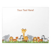 Kute Oerwoud Baby Animals Blocnote (Voorkant)