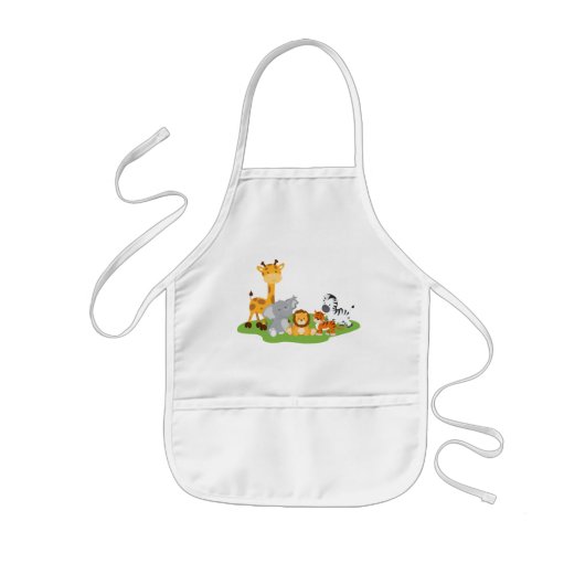 Kute Oerwoud Baby Animals Kinder Apron Schort (Voorkant)