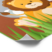 Kute Oerwoud Baby Animals Poster (Hoek)