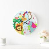 Kute Oerwoud Dieren Kinder klok (Huis)