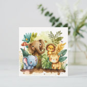 Kute Oerwoud Dieren Kinder Nursery (Staand voorkant)