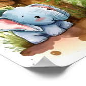 Kute Oerwoud Dieren Kinder Nursery Poster (Hoek)