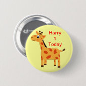 Kute Oerwoud Giraffe Persoonlijke pagina Ronde Button 5,7 Cm (Voorkant /achterkant)