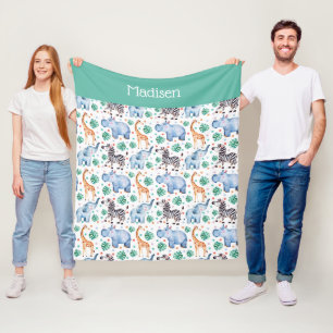 Kute Oerwoud Wilde Dieren Vluchten Blanket Fleece Deken