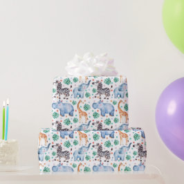 Kute Oerwoud Wilde Dieren Wrappen Papier