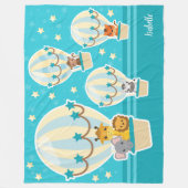 Kute Oerwouden die vliegen in luchtballonnen Fleece Deken (Voorkant)