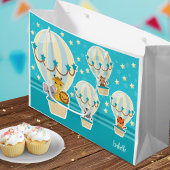 Kute Oerwouden die vliegen in luchtballonnen Groot Cadeauzakje