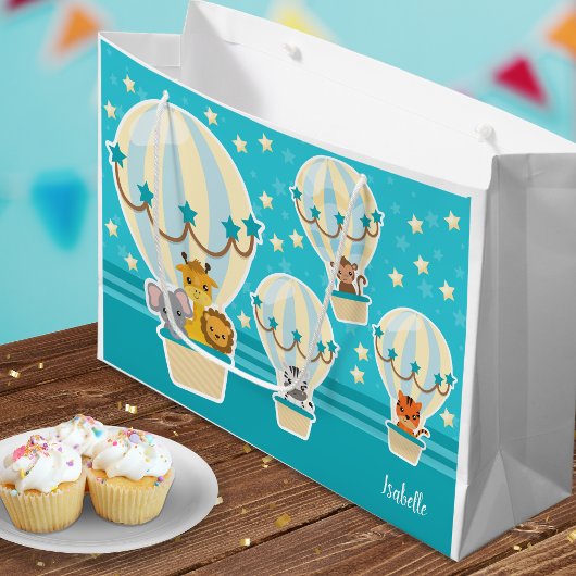 Kute Oerwouden die vliegen in luchtballonnen Groot Cadeauzakje