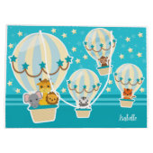 Kute Oerwouden die vliegen in luchtballonnen Groot Cadeauzakje (Achterkant)