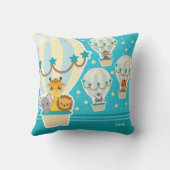 Kute Oerwouden die vliegen in luchtballonnen Kussen (Achterkant)