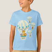 Kute Oerwouden die vliegen in luchtballonnen T-shirt (Voorkant)