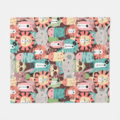 Kute Oerwouden Fleece Deken (Voorkant (Horizontaal))