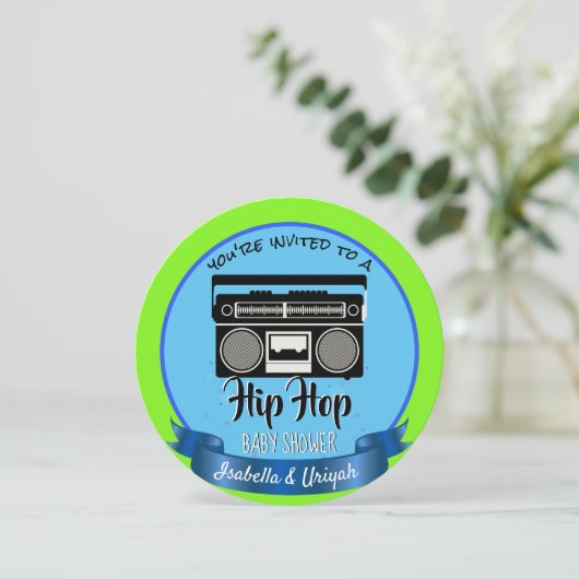 Kute Old School Retro Hip Hop Kaart (Staand voorkant)