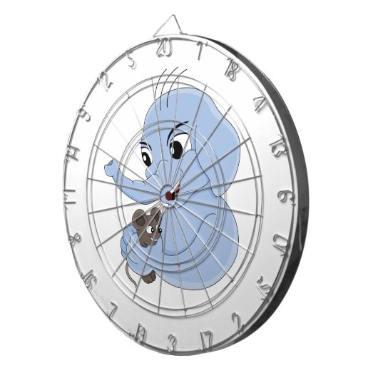 Kute olifant cartoon dart board dartbord (Voorkant Rechts)