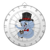 Kute olifant cartoon dart board dartbord (Voorkant)