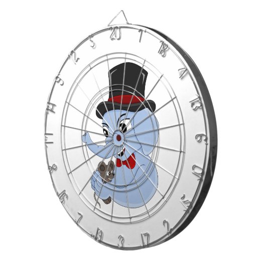 Kute olifant cartoon dart board dartbord (Voorkant Rechts)
