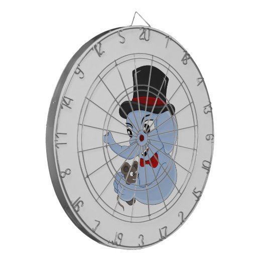 Kute olifant cartoon dart board dartbord (Voorkant Links)