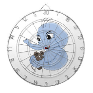 Kute olifant cartoon dart board dartbord