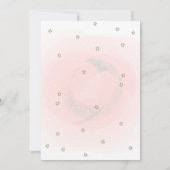 Kute olifant, Cloud, Stars Baby shower Invitation Kaart (Achterkant)