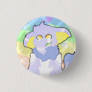 Kute olifant Furry 2-inch ronde Button