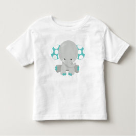 Kute olifant, kleine olifant - Blauwe grijs Kinder Shirts