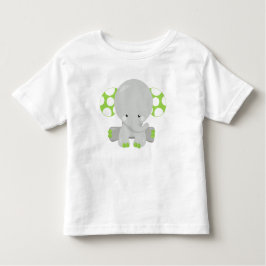 Kute olifant, kleine olifant - groene grijs kinder shirts