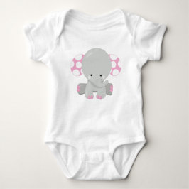 Kute olifant, kleine olifant - Roze grijs Romper