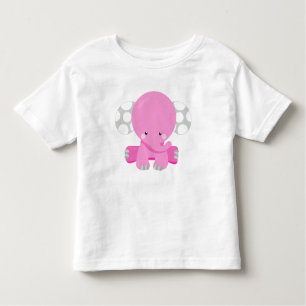 Kute olifant, kleine olifant, roze olifant kinder shirts