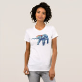Kute olifant met bloemen t-shirt (Voorkant volledig)