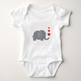 Kute olifant met hart en liefde romper
