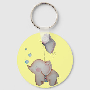Kute olifant met Sleutelhanger van de vlinder