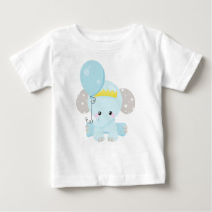 Kute olifant, olifant met ballon, kroon, sterren