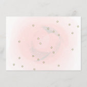 Kute olifant, Wolk, Baby shower sterren Informatiekaartje (Achterkant)