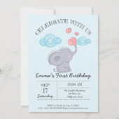 Kute olifante blaasjes. Verjaardag Kaart (Voorkant)