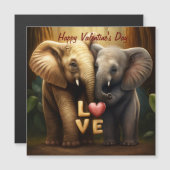 Kute olifanten uit liefde Magnetische Kaart (Voorkant / Achterkant)
