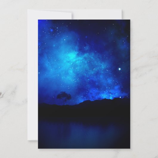 Kute onder de Stars Night Sky Typography Wedding (Achterkant)