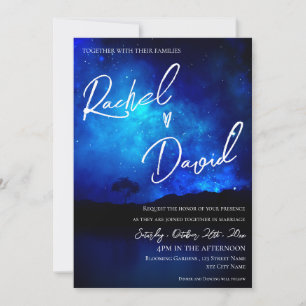 Kute onder de Stars Night Sky Typography Wedding