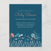 Kute onder het Baby shower Zee Ocean Critters