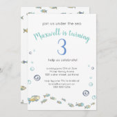 Kute onder het Zee dat 3 oceaansterfdag wordt Kaart (Voorkant / Achterkant)