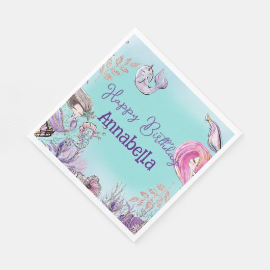 Kute onder het Zee Enchanted Mermaids Servet (Hoek)