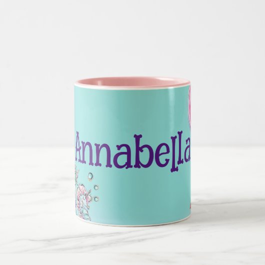 Kute onder het Zee Enchanted Mermaids Tweekleurige Koffiemok (Center)