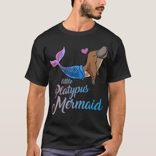 Kute onder het Zee Little Platypus Mermaid canine T-shirt (Voorkant)