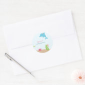 Kute onder stickers van het Zee meisjes verjaardag (Envelop)