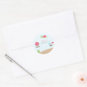 Kute onder stickers van het Zee meisjes verjaardag (Envelop)