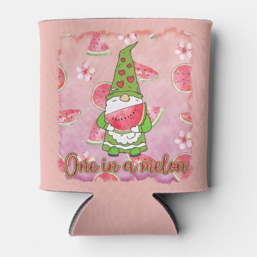 Kute one in a melon Summer Gnome Blikjeskoeler (Voorkant)