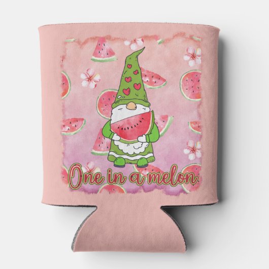 Kute one in a melon Summer Gnome Blikjeskoeler (Achterkant)