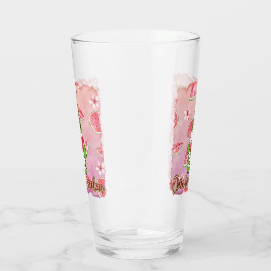 Kute one in a melon Summer Gnome Glas (Rechts)